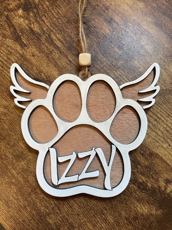 Paw Print With Wings Ornament / Magnet