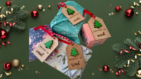 Holiday Present Tags - Wood - Rustic