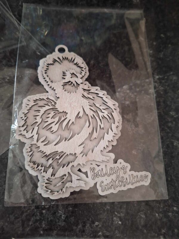 Silkie Chicken Ornament - Image 3